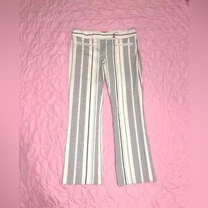Anthropologie Cartonnier Charlie Crop Flare Pants Women Size 4 Striped Boho